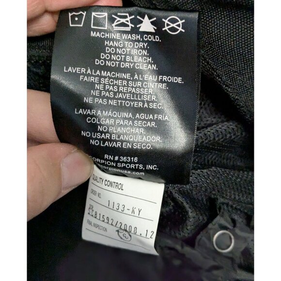 Scorpion Exo Women Blk Motorcycle Jacket Lg Quilted Zippered Cuffs liner - Picture 5 of 16